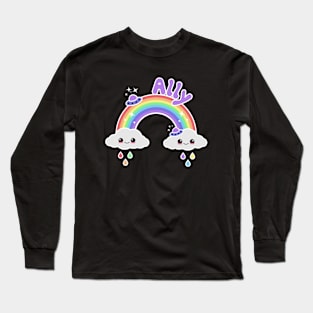 Ally Kawaii Rainbow Long Sleeve T-Shirt